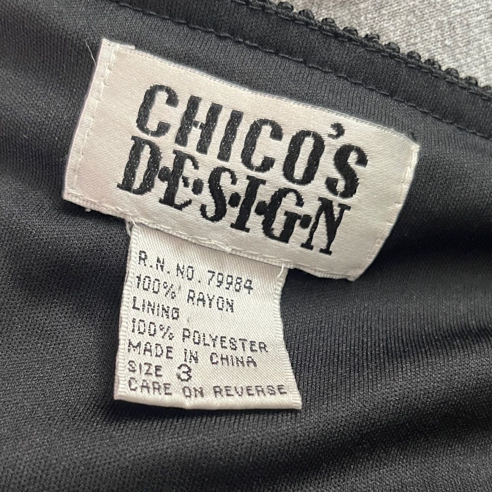 Chico's Design Crochet Overlay Maxi Dress Black Size 3 - Picture 4 of 4